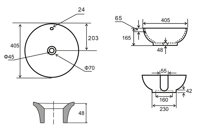 Раковина накладна Mixxus Premium TOPPER-0201 з переливом 410x410x165 мм Gray (MP6649) - фото 2 Раковина накладна Mixxus Premium TOPPER-0201 з переливом 410x410x165 мм Gray (MP6649) - фото 2