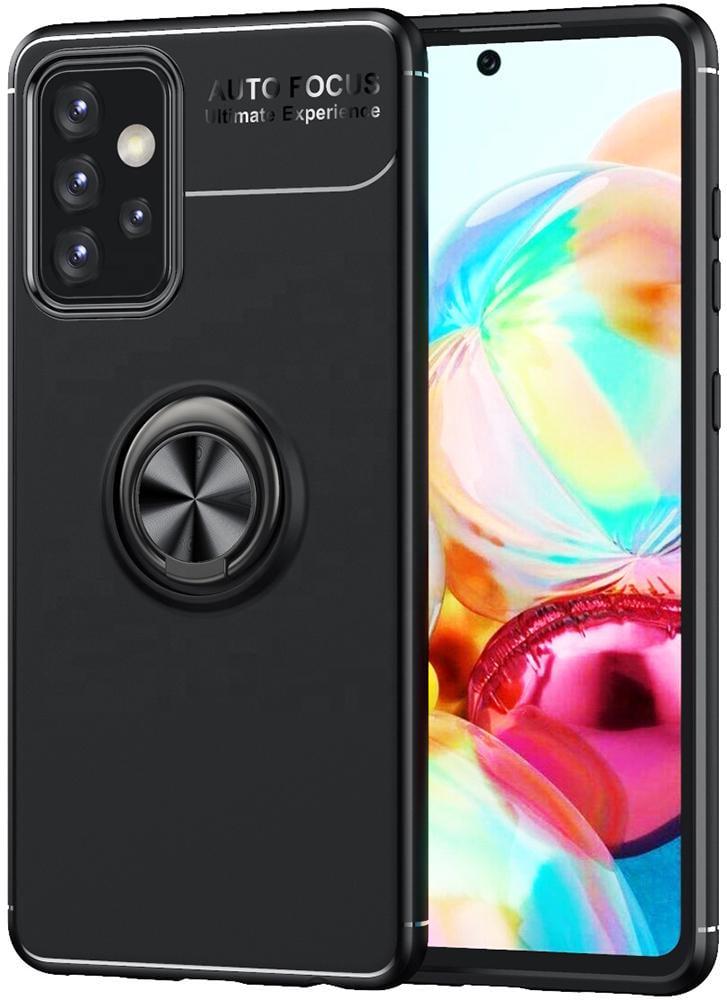 Чехол с кольцом Auto Focus для Samsung Galaxy A72 A725 Black (20989-2B)