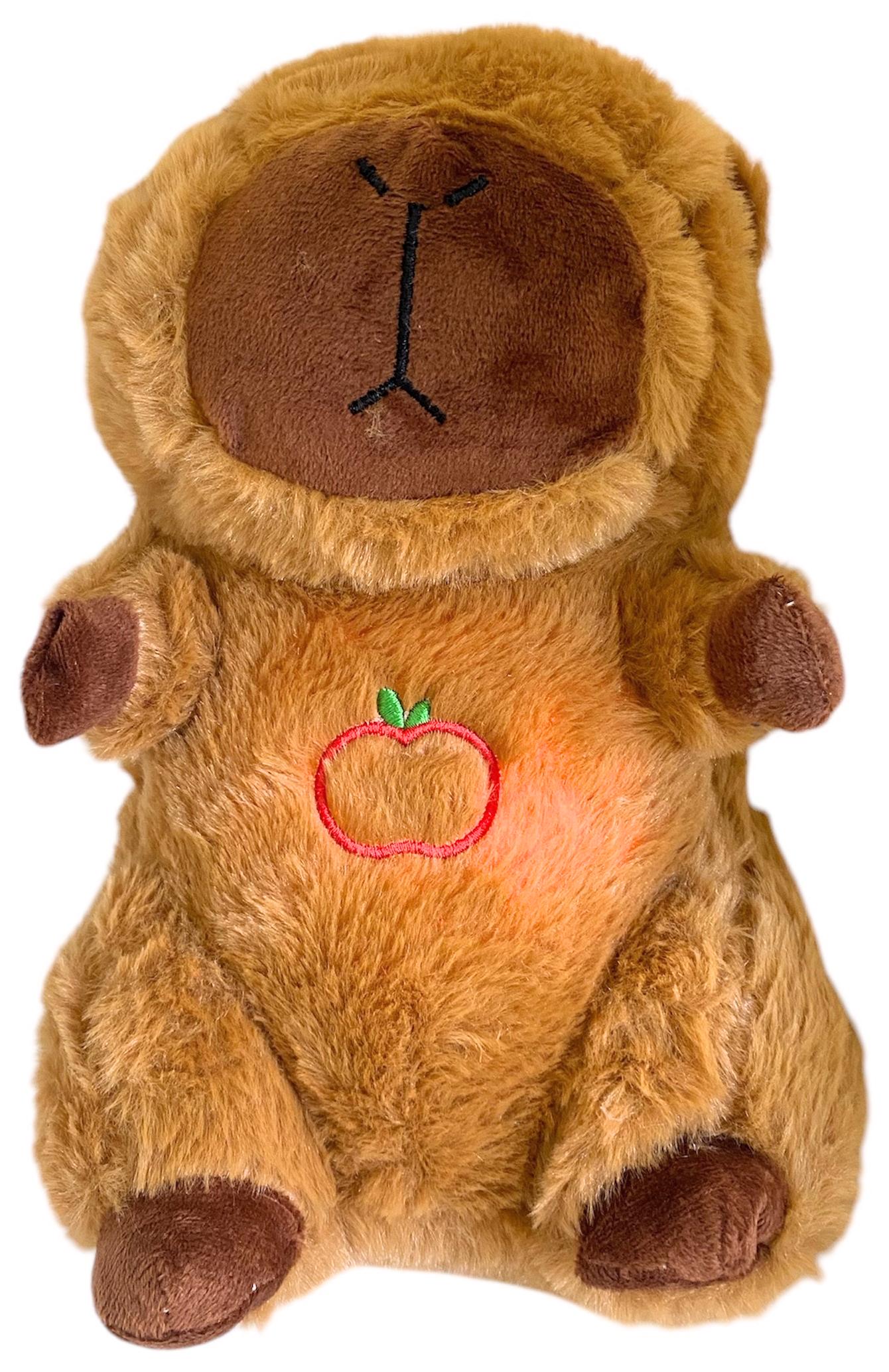 Мягкая игрушка Капибара Breathable Doll для сна с имитацией дыхания подсветкой и музыкой колыбельная Brown