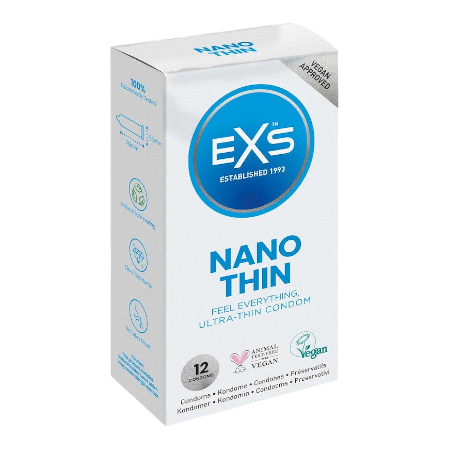 Презервативы ультратонкие Nano Thin EXS №12 - фото 2 Презервативы ультратонкие Nano Thin EXS №12 - фото 2