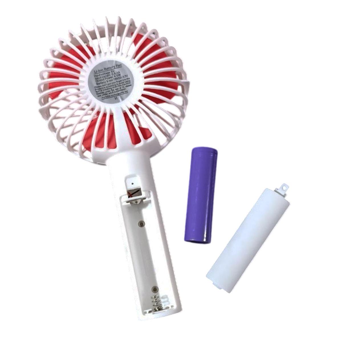 Вентилятор портативний USB міні Eternal Classics Акумулятор Li-Ion 18650 mAh 3,7V 4,5W White/Red (200303) - фото 4 Вентилятор портативний USB міні Eternal Classics Акумулятор Li-Ion 18650 mAh 3,7V 4,5W White/Red (200303) - фото 4