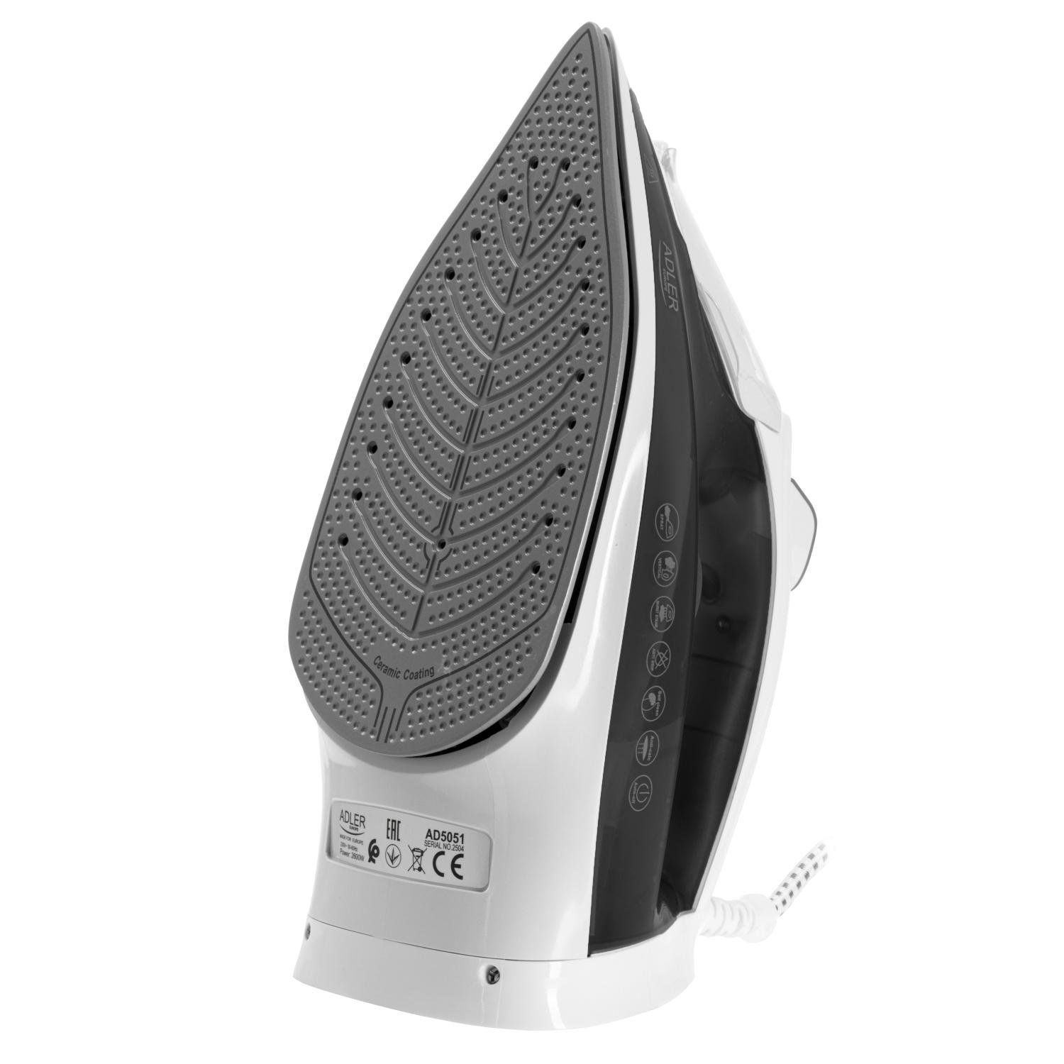 Праска парова з керамічною підошвою Adler AD 5051 2600W