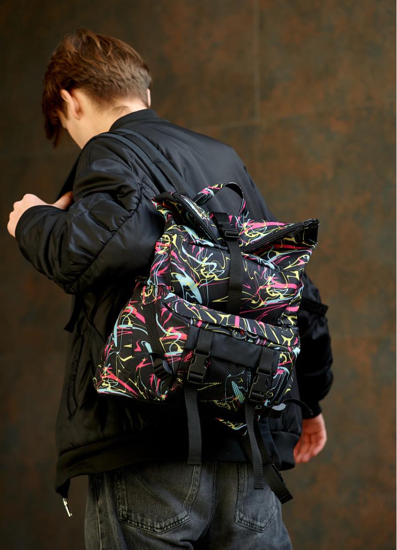 Рюкзак мужской Sambag RollTop Double Abstract (15351008)