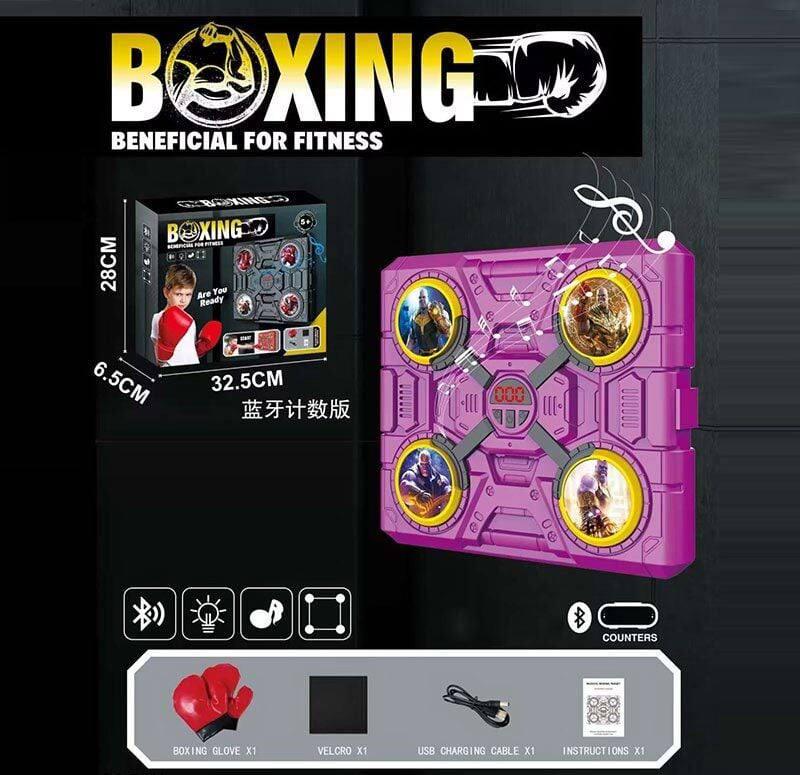 Детский музыкальный тренажер для бокса Танос настенный с Bluetooth и LED-подсветкой Фиолетовый (a260a91c) - фото 2 Детский музыкальный тренажер для бокса Танос настенный с Bluetooth и LED-подсветкой Фиолетовый (a260a91c) - фото 2