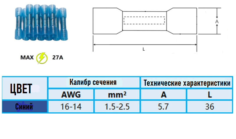 Набір з 10 термоусаджуваних з'єднувачів (H294) - фото 3