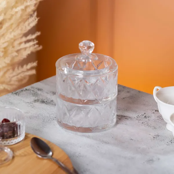 Цукерниця дворівнева зі скляною кришкою під кришталь Прозорий (HP-YH-79) - фото 5 Цукерниця дворівнева зі скляною кришкою під кришталь Прозорий (HP-YH-79) - фото 5