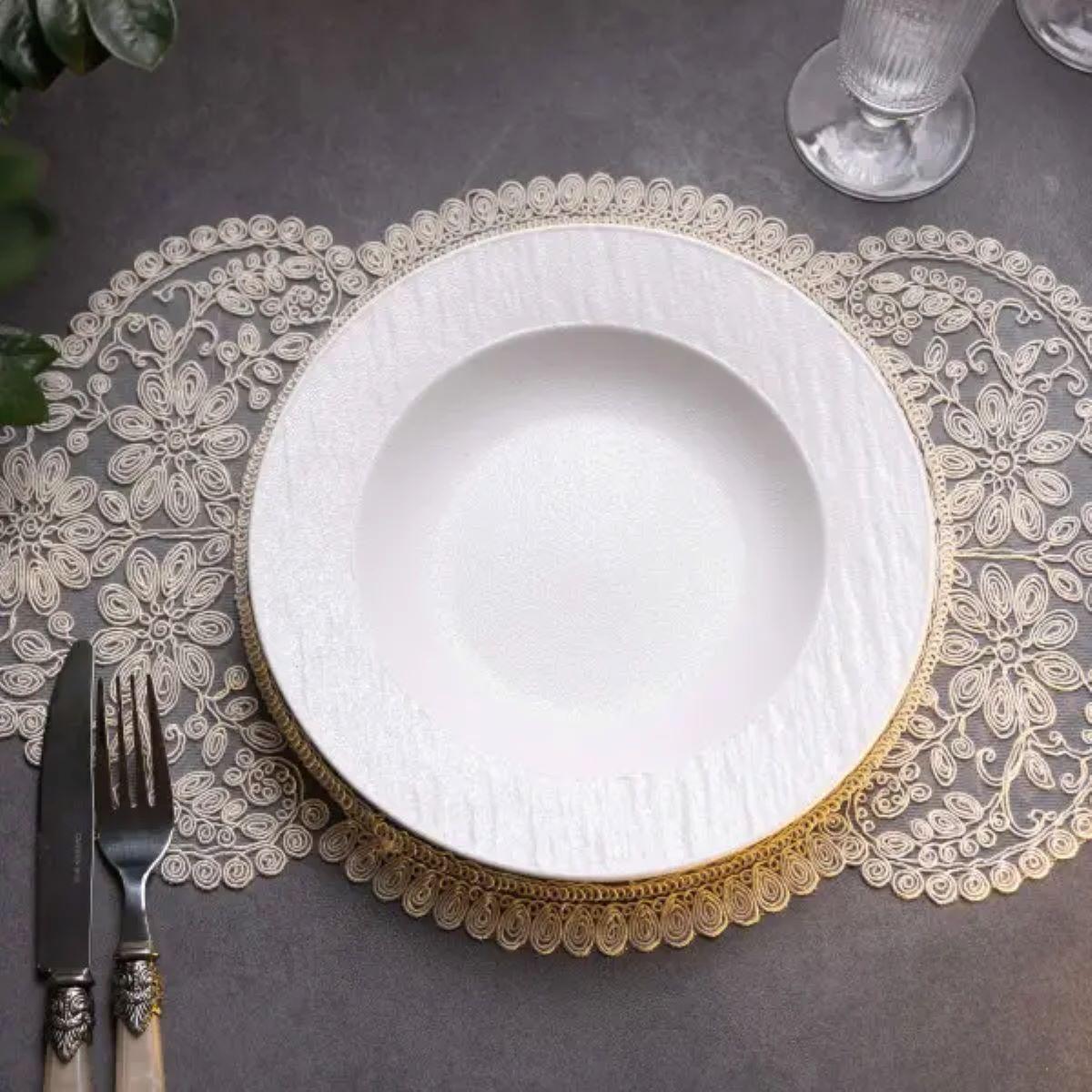 Тарілка керамічна супова HP-7-724 23 см Білий (A-033209) - фото 4 Тарілка керамічна супова HP-7-724 23 см Білий (A-033209) - фото 4