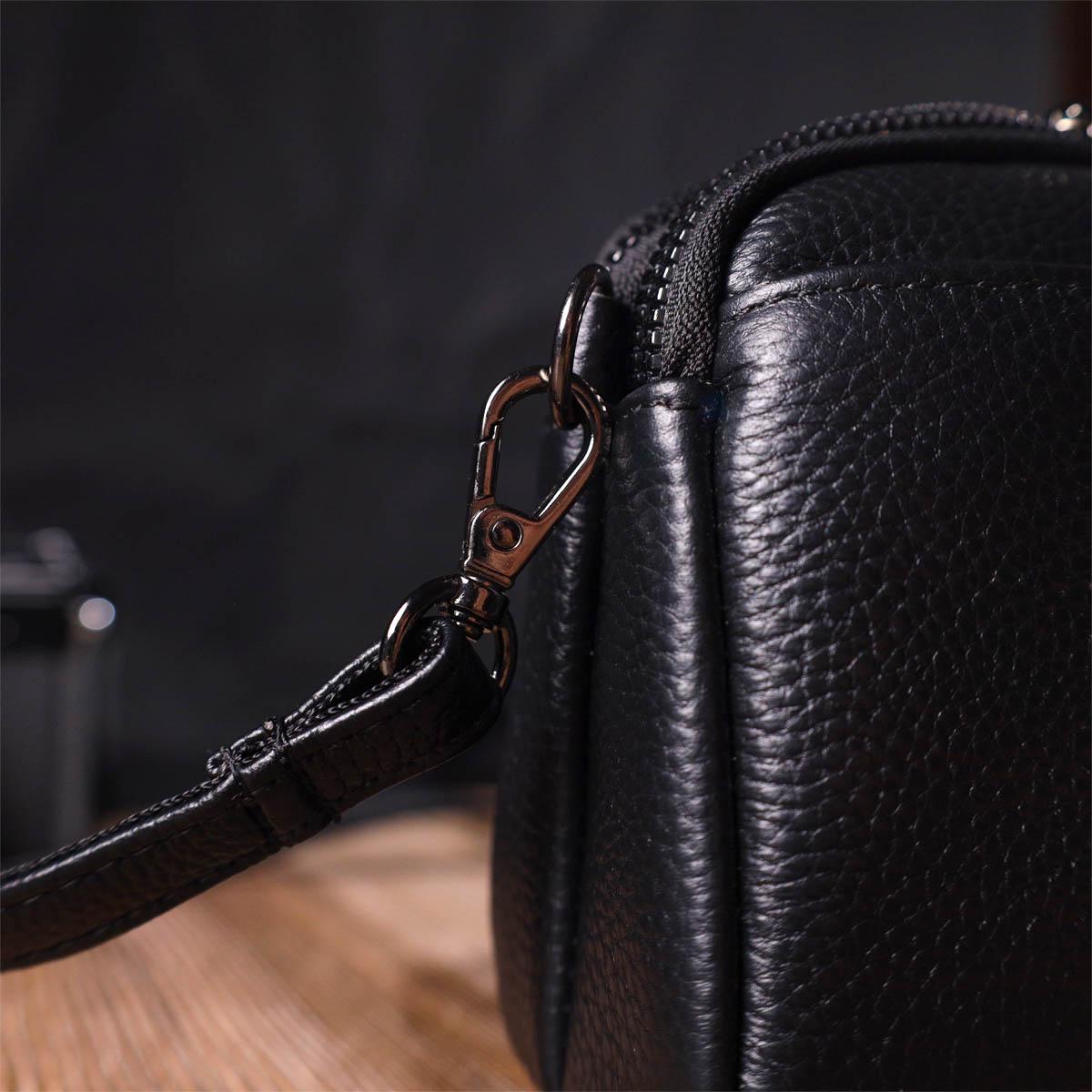 Сумка-клатч Vintage Bag 22086 из натуральной кожи Черный - фото 9