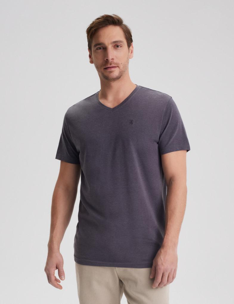 Футболка чоловіча Diverse V Neck 2ХL Графітовий меланжевий (5902598970879) Футболка чоловіча Diverse V Neck 2ХL Графітовий меланжевий (5902598970879)