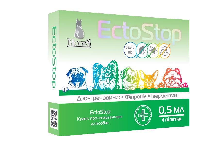 Капли противопаразитарные EctoStop для котов 4-8 кг 4 пипетки (НФ-00003535)