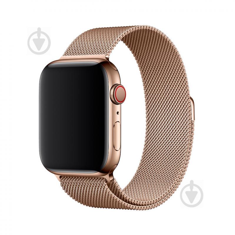 Браслет BeWatch для Apple Watch series 3 | 4 | 5 | 6 с шириной корпуса 38 | 40 мм Ремешок миланская петля Розовое золото (1050238)