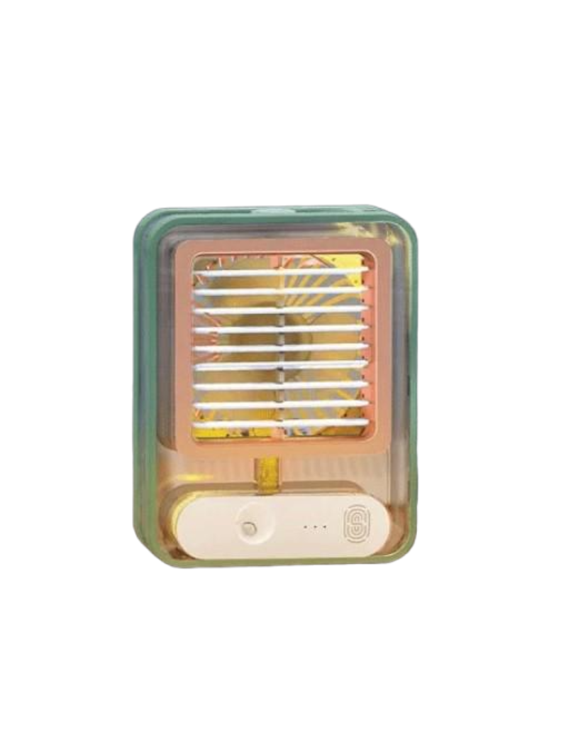 Вентилятор портативний Modern Fan акумуляторний з функцією зволоження та нічника Зелений