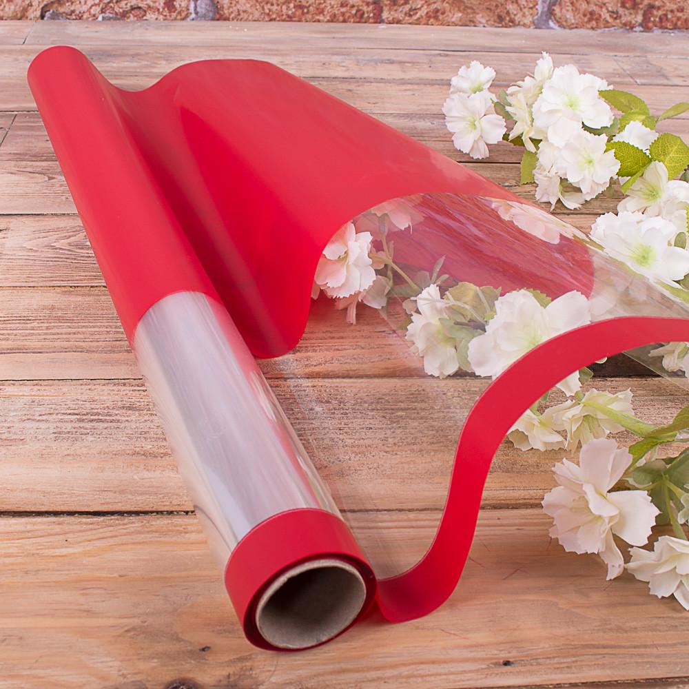 Пленка с прозрачным краем 60 см 10 м Красный (4826-3)