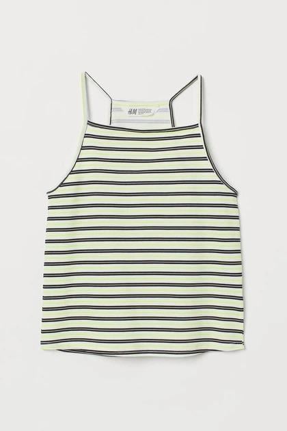 Майка H&M 814966 Полоски 170 см Салатово-черный