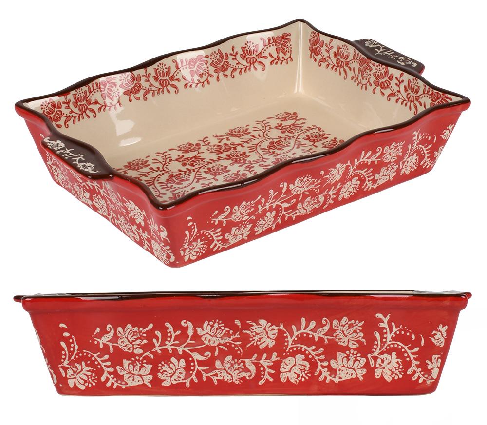 Форма для запікання керамічна Ornament прямокутна 7,5 л 39,5х25,5х7,5 см (30315095) - фото 3 Форма для запікання керамічна Ornament прямокутна 7,5 л 39,5х25,5х7,5 см (30315095) - фото 3