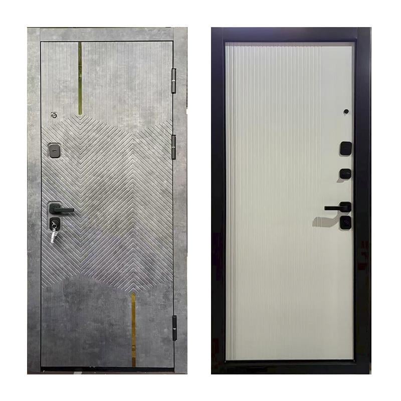 Дверь входная правая TD MM8001АВ 2050x960 мм Бетон/Белый матовый (33514722)