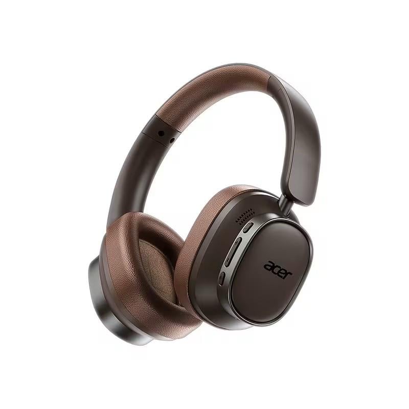 Навушники бездротові накладні Acer OHR633 ANC активне шумопоглинання/глибокий бас Bluetooth 5.4 мікрофон Коричневий (2956402978)