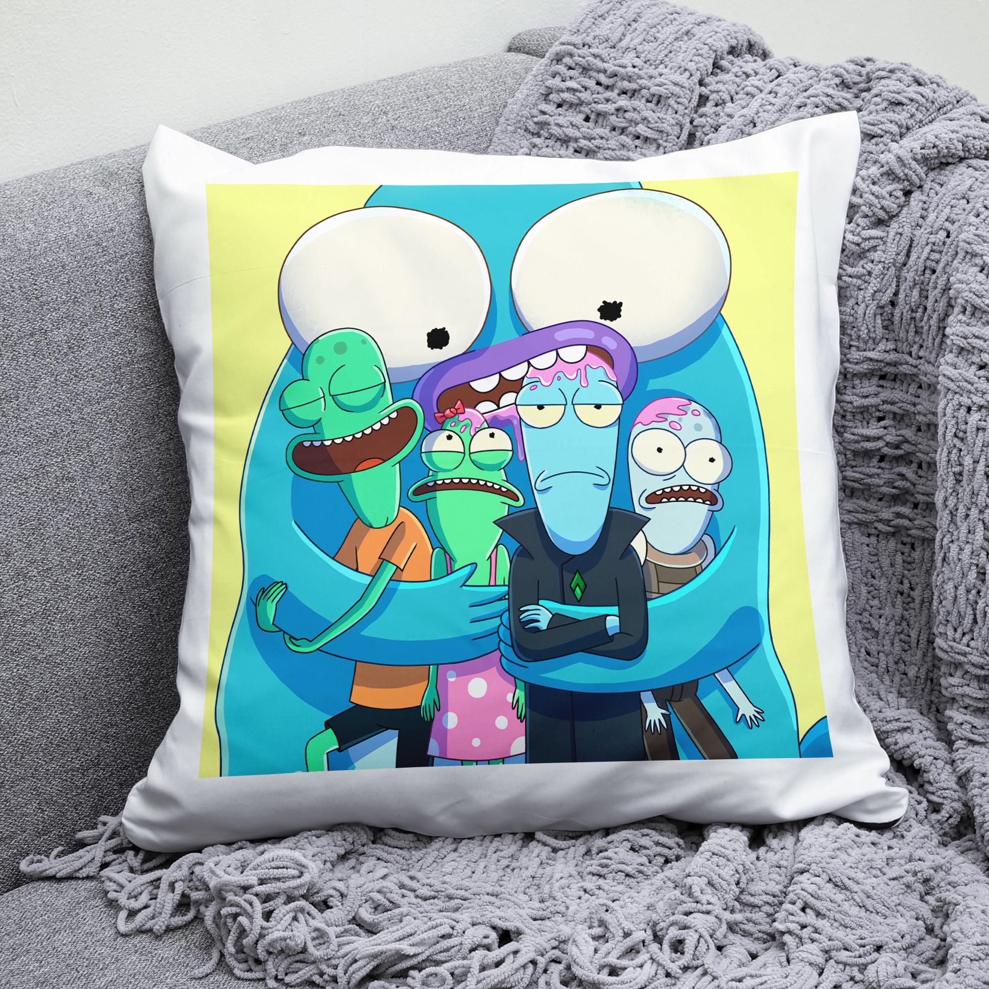 Плюшева подушка квадрат із принтом Solar Opposites