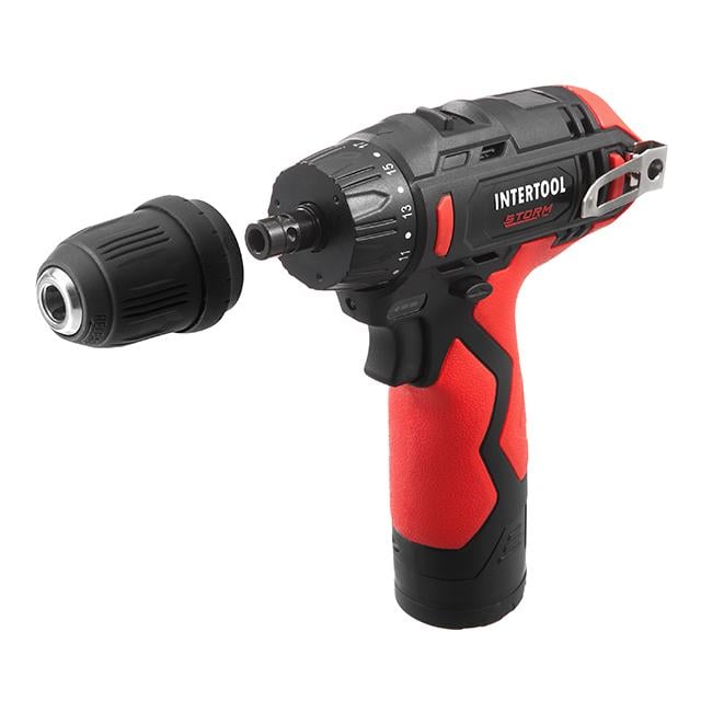 Дриль-шуруповерт акумуляторний 12 В 30 Nm 0-350/0-1300 об/хв патрон 08-10 мм 20 Аг знімний патрон (WT-0318)