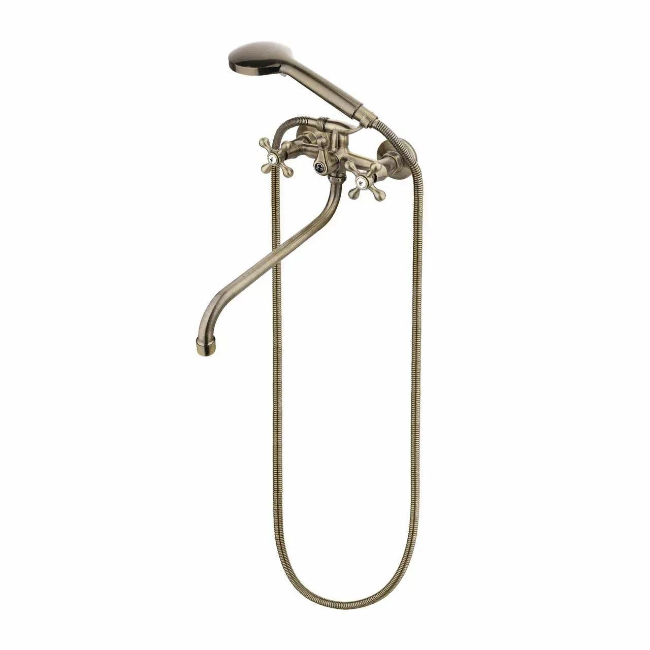 Змішувач для ванни PERLA VALENCIA з поворотним видливом і душем Бронзовий PSH13049BR (28676144)