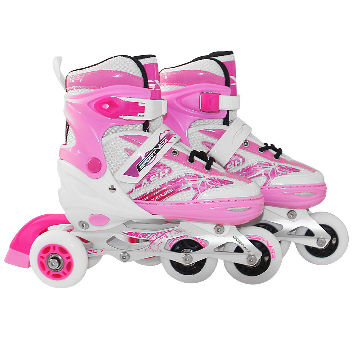 Роликовые коньки SportVida 4в1 SV-LG0016 р. 31-34 Pink - фото 7