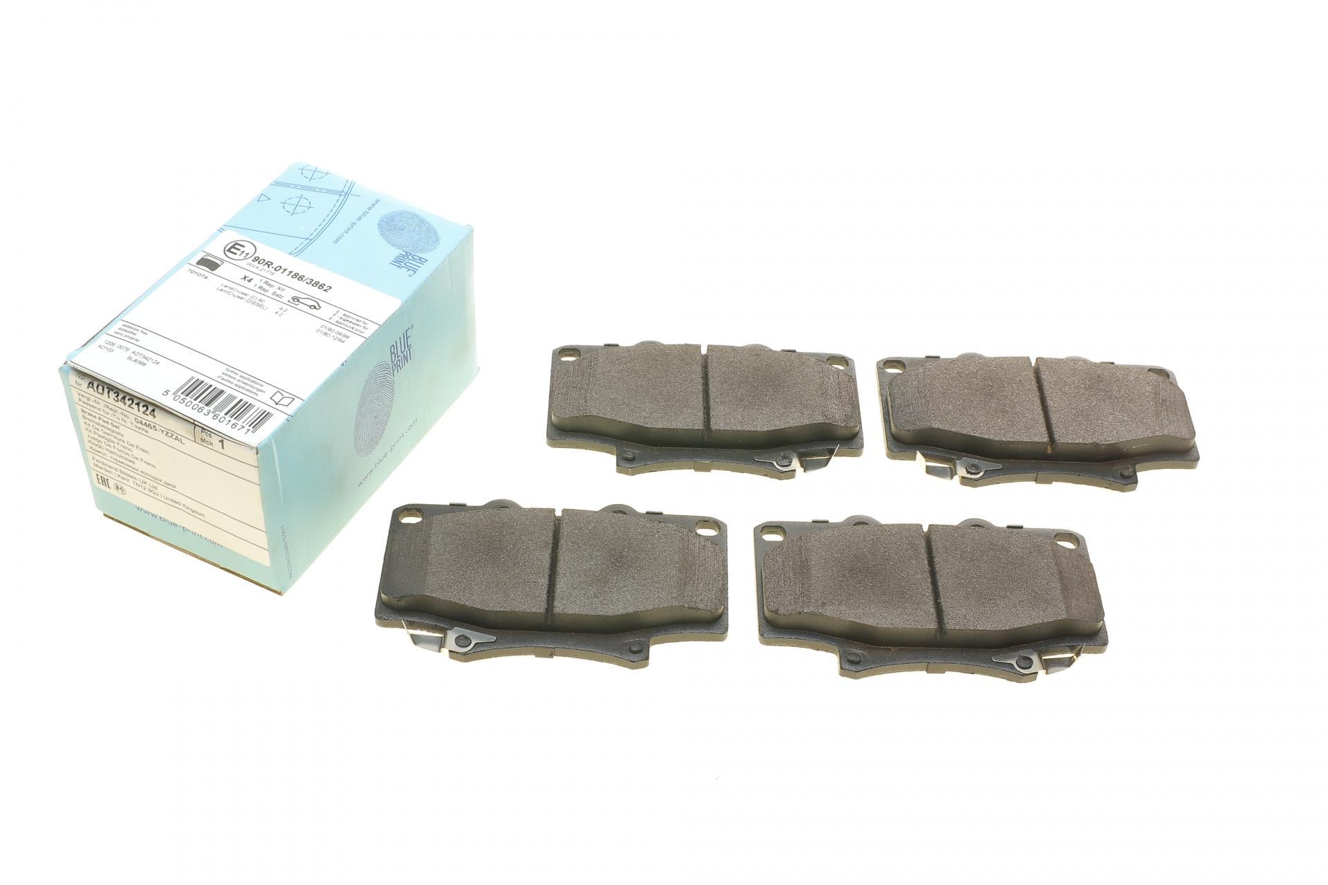 Колодки гальмівні передні BLUE PRINT ADT342124 Toyota Land Cruiser 100 98-07/Prado 02-10/Lexus LX 98-08