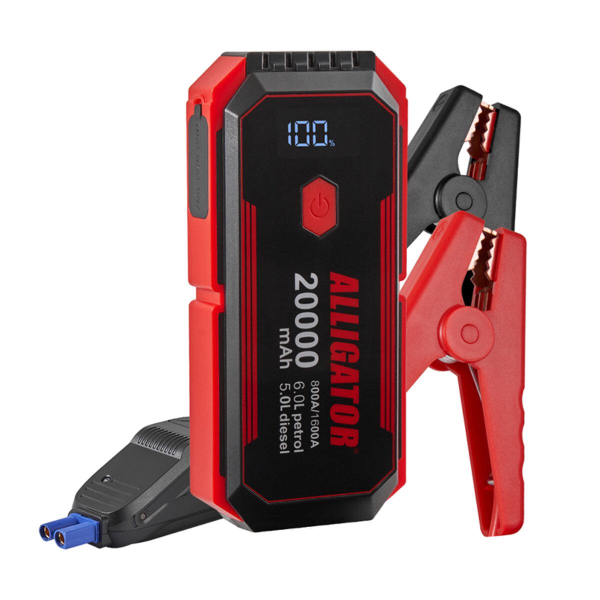 Пусковий пристрій універсальний Alligator-MSG Jump Starter 800 A/1600 A 20000 mAh зі smart-клемами (0001156785)