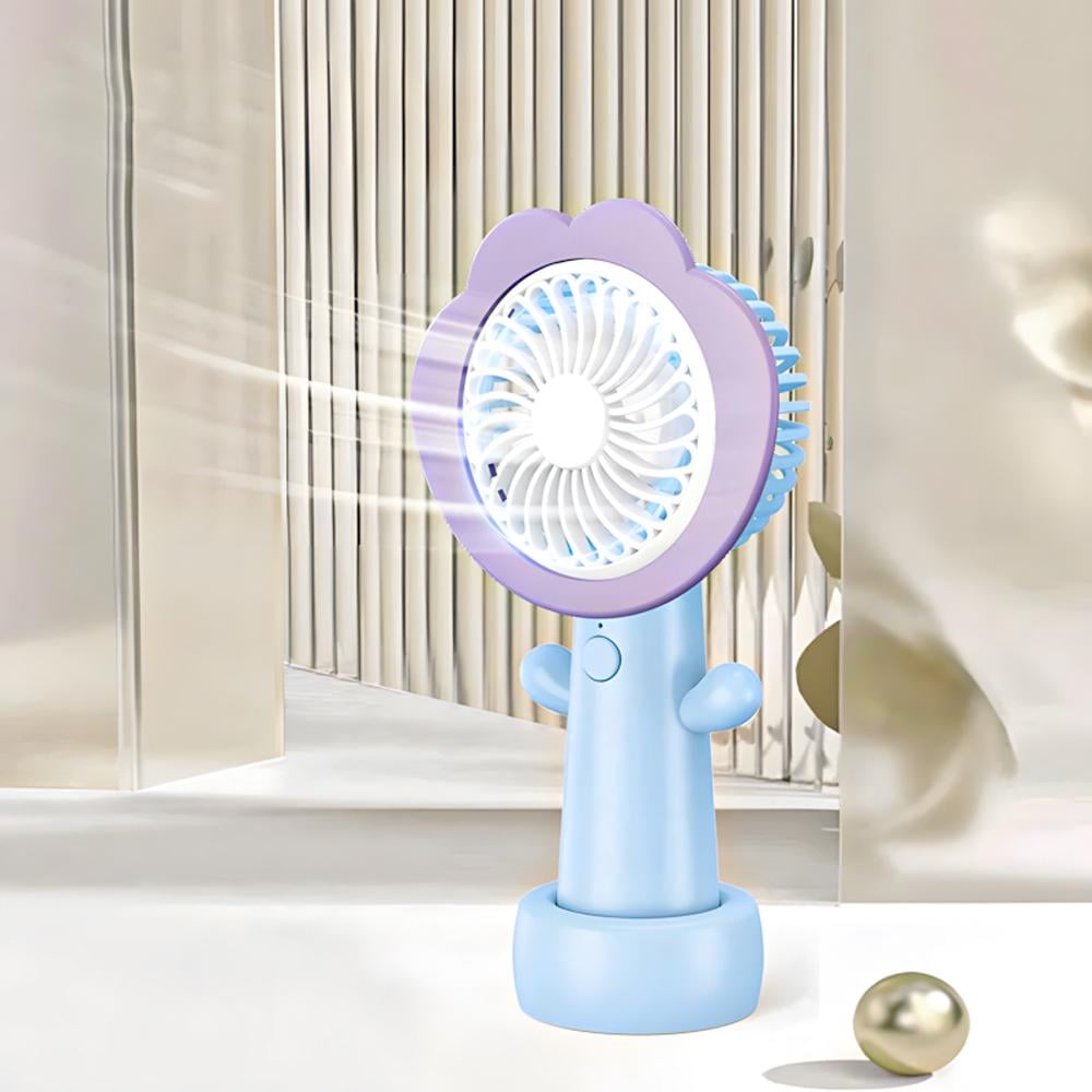 Вентилятор портативный на аккумуляторе и USB Цветок Фиолетовый (51-фио-BT-8861) - фото 5 Вентилятор портативный на аккумуляторе и USB Цветок Фиолетовый (51-фио-BT-8861) - фото 5