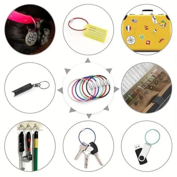 Брелок-тросик для ключей и других мелочей 20 шт. (C01255) - фото 3 Брелок-тросик для ключей и других мелочей 20 шт. (C01255) - фото 3