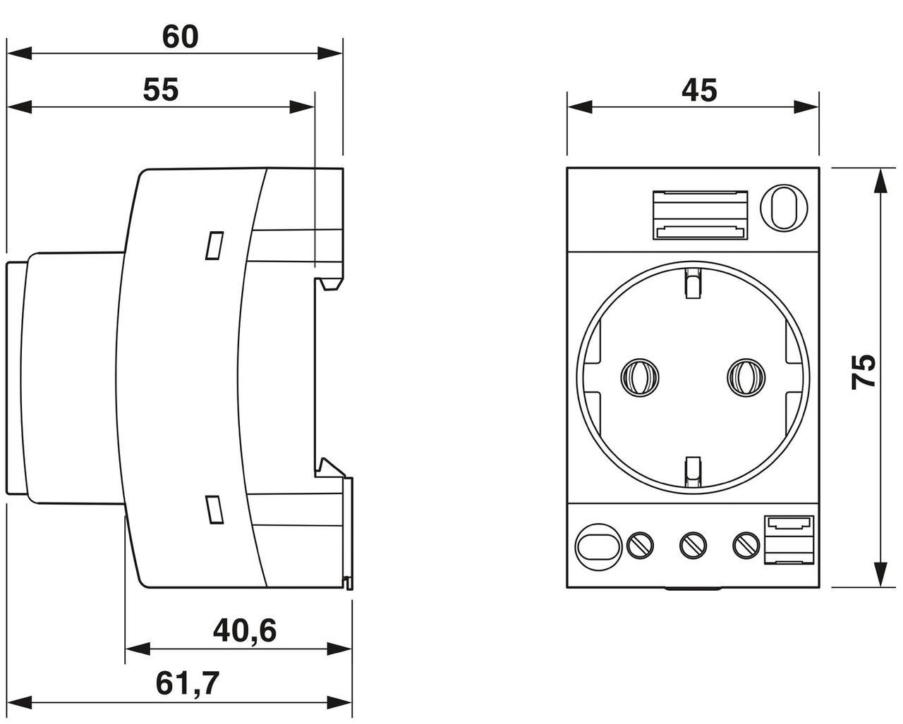 Розетка винтовая Phoenix Contact EO-CF/UT/GN 250 В AC 16A Зеленый (0804025) - фото 2