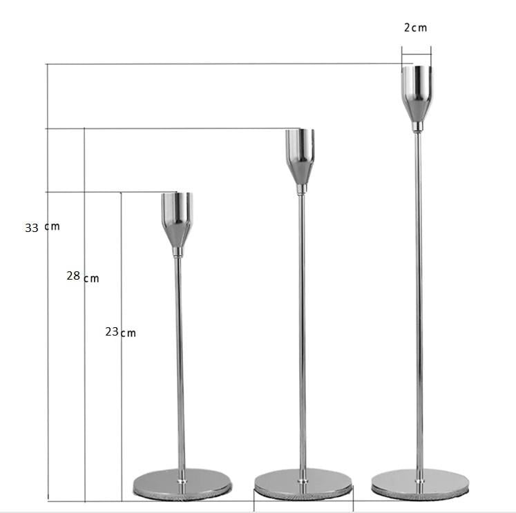 Підсвічники святкові Remy-Decor Гамлет металеві 3 шт. 23/28/33 см Сріблястий - фото 7 Підсвічники святкові Remy-Decor Гамлет металеві 3 шт. 23/28/33 см Сріблястий - фото 7
