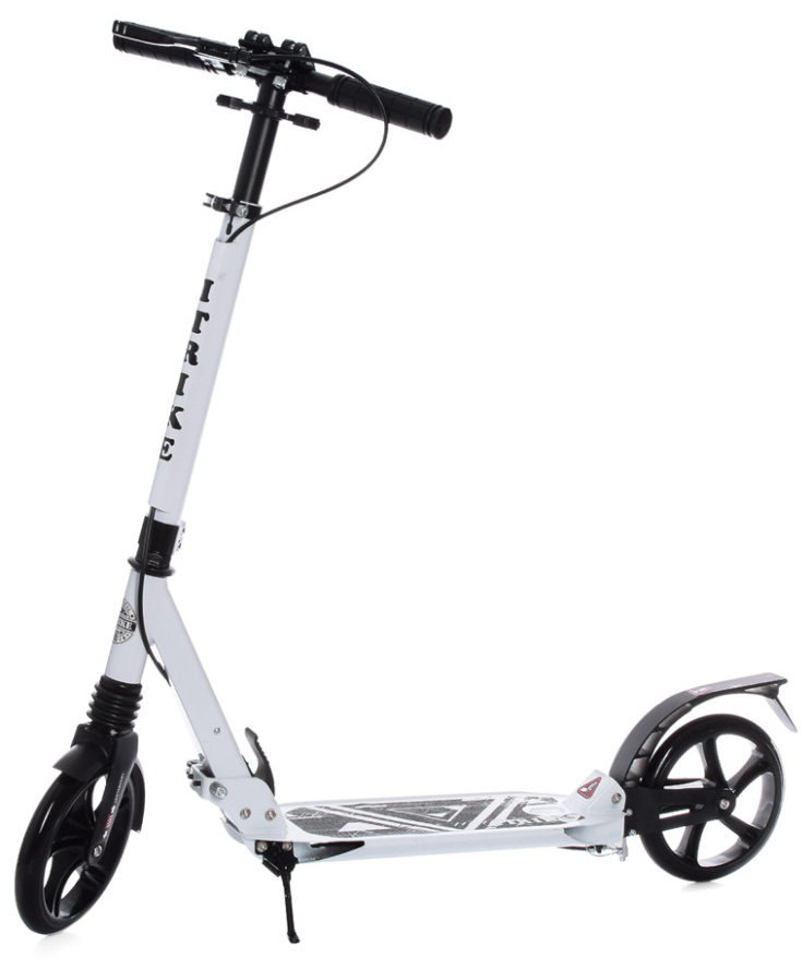 Самокат городской взрослый iTrike двухколесный с полиуретановыми колесами Белый (DS-171-S-272)