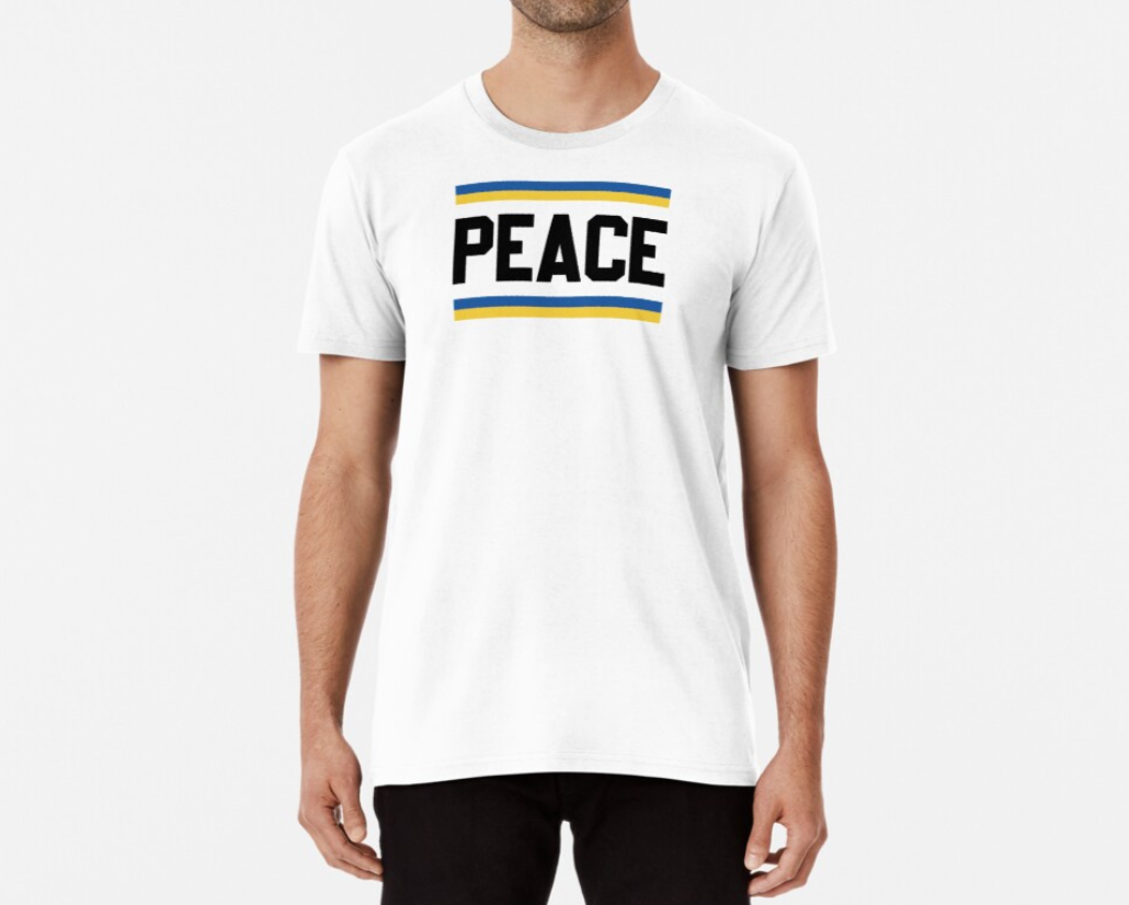 Футболка чоловіча патріотична Stedman з принтом Peace Ukraine XXL Білий (22844151)