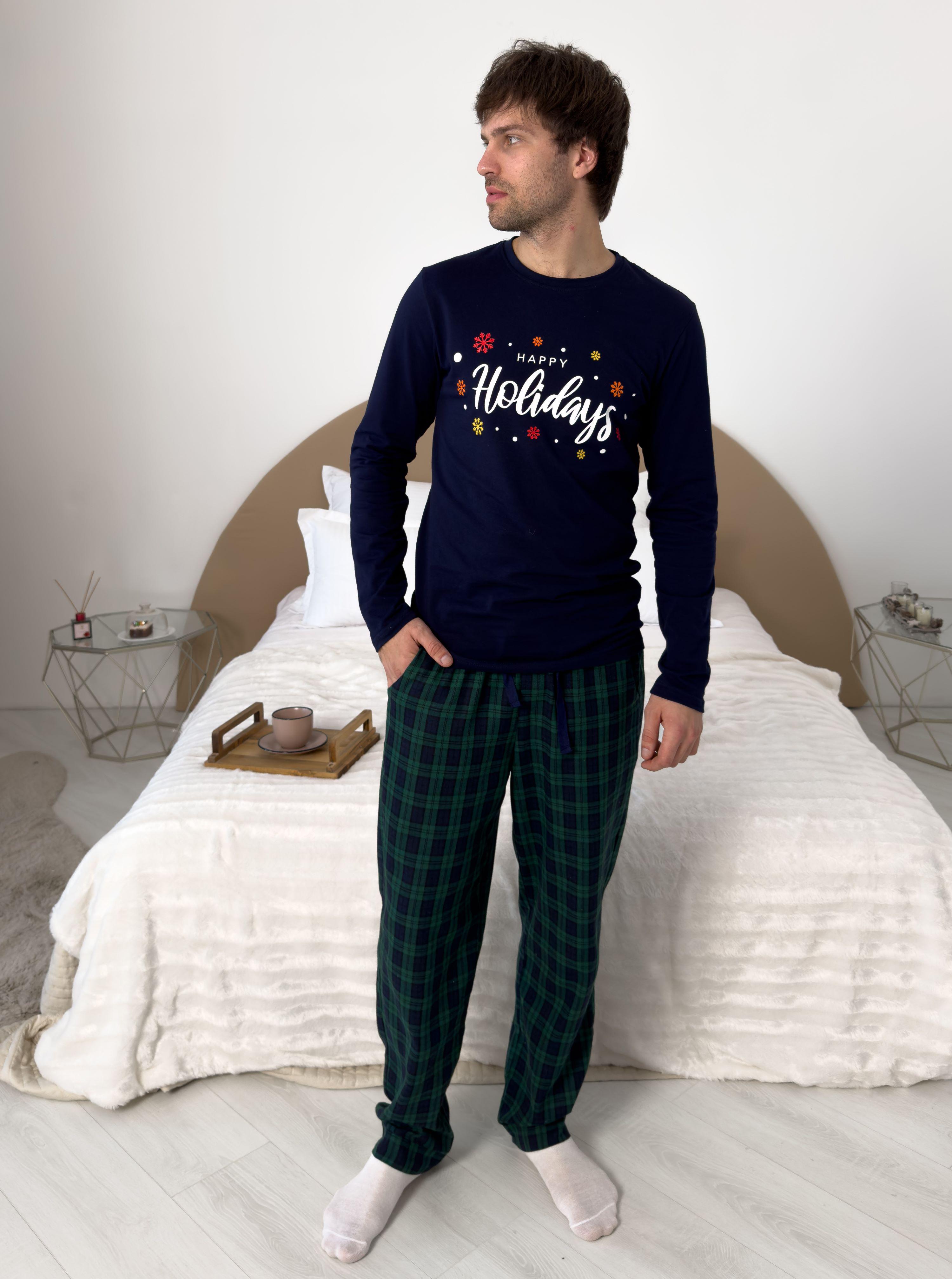 Пижама мужская COSY Бруклин L Зелено-синий (F230PL20) Пижама мужская COSY Бруклин L Зелено-синий (F230PL20)