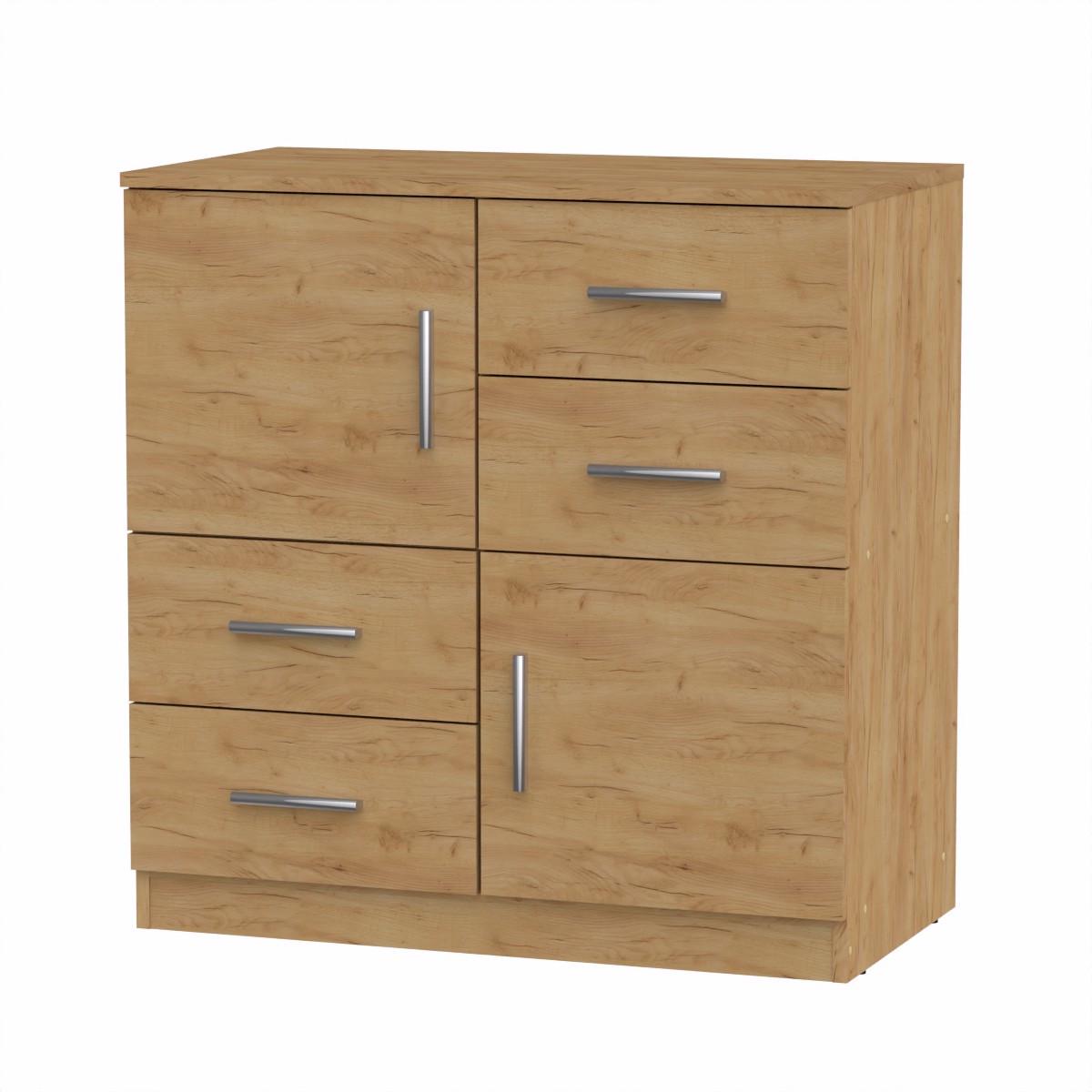 Комод Компаніт з шухлядами та дверцятами 83,6х44,8х85 см Дуб крафт золотий (26914669) - фото 1