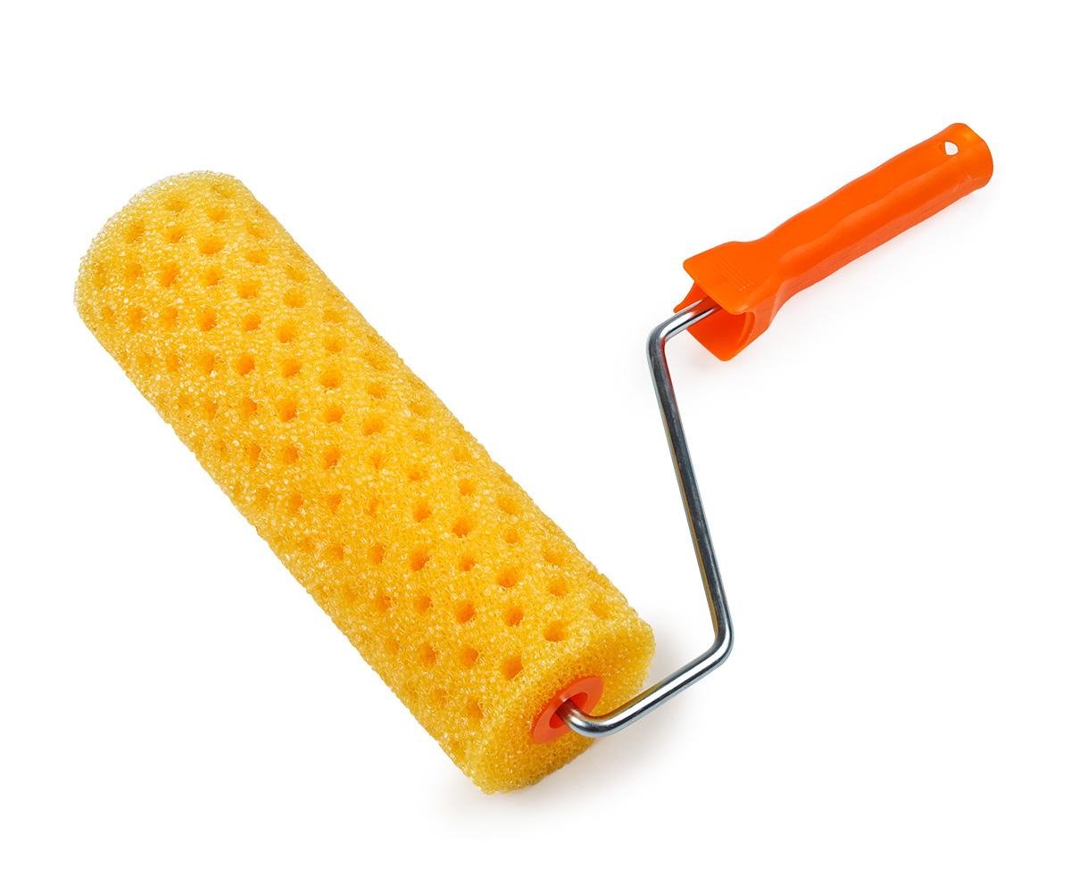 Валик структурний Polax горошок з ручкою поролоновий 8х80х250 мм (21-008)