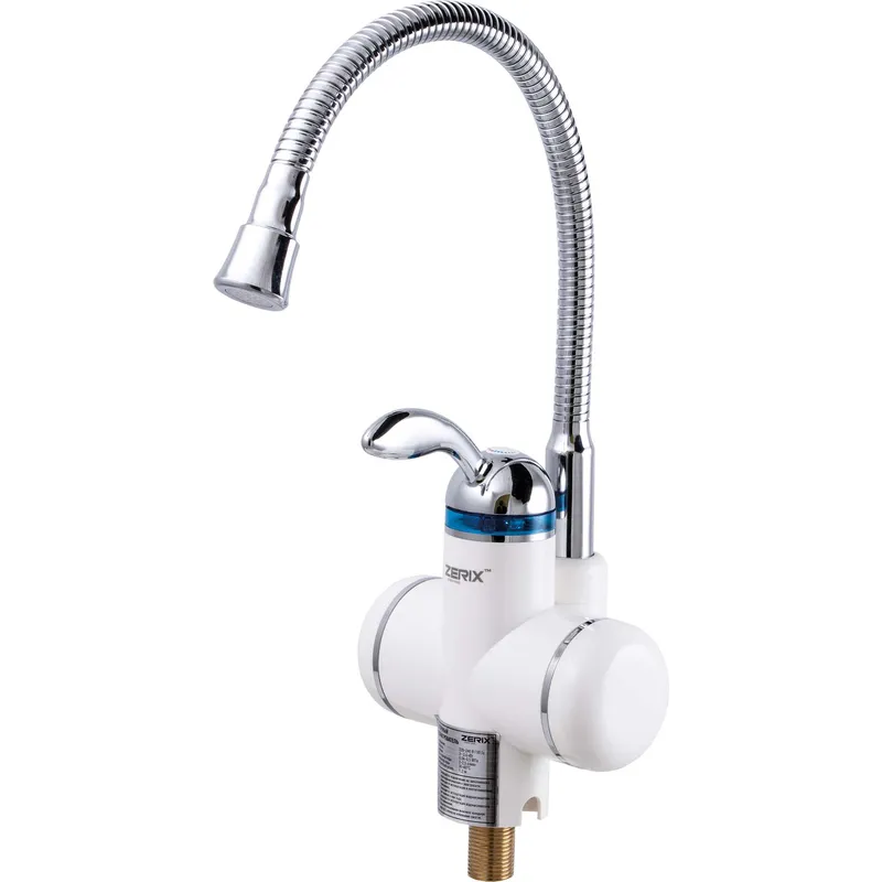 Проточный водонагреватель Zerix ELW01-F над мойкой 3,6 кВт Белый (ZX3076)