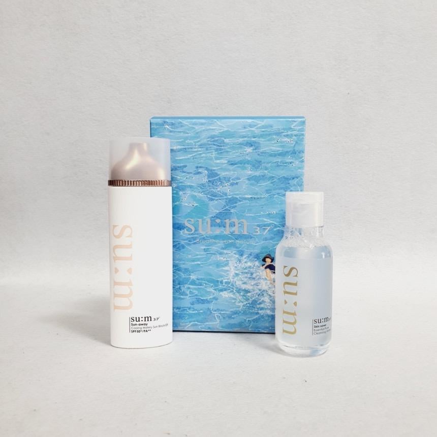 Набор подарочный Su:m37 Sun-away Cooling Watery sun block EX special set с солнцезащитным увлажняющим кремом (1450501482)