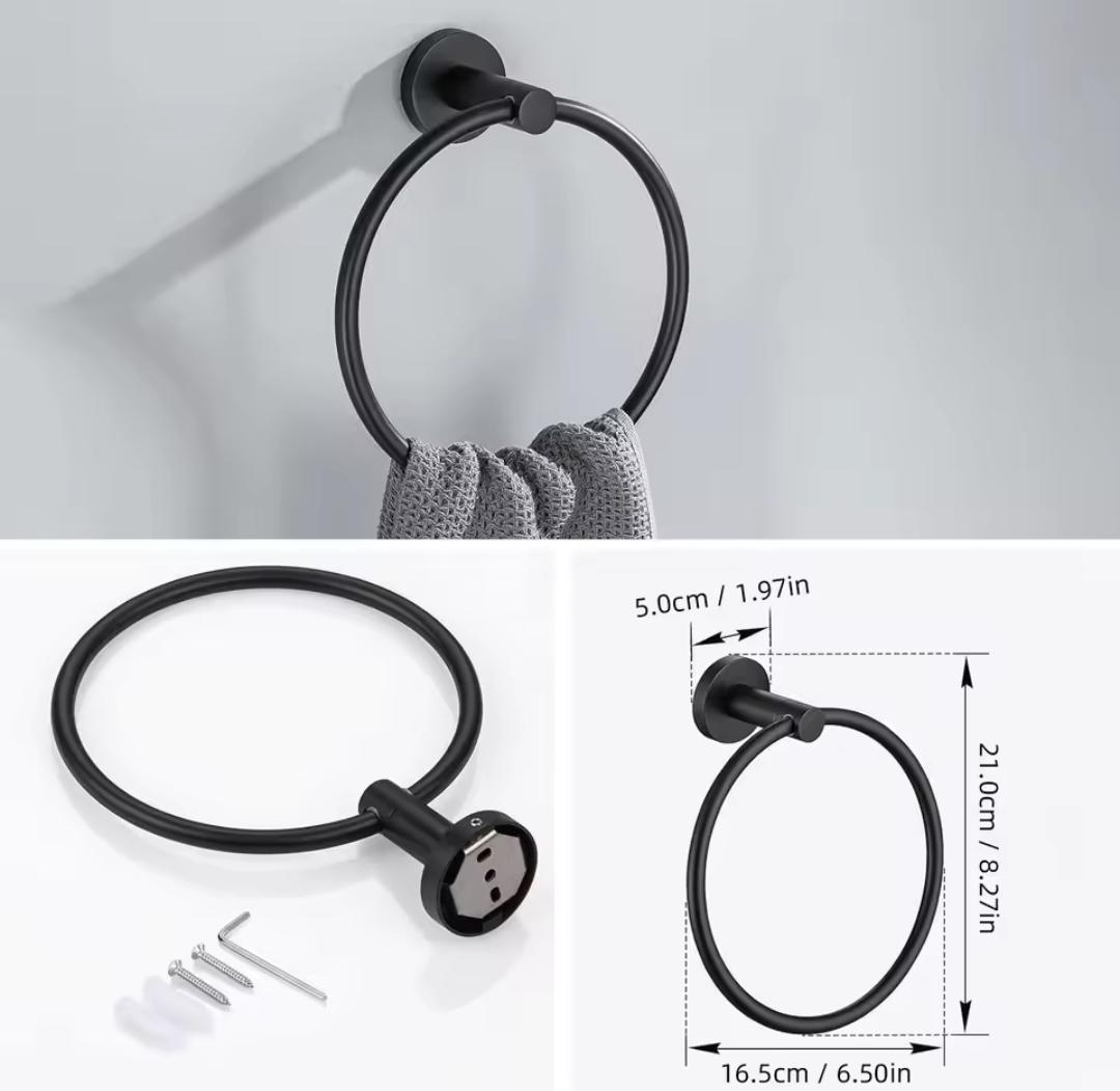 Аксессуары для ванной комнаты 7в1 Черный матовый - фото 2 Аксессуары для ванной комнаты 7в1 Черный матовый - фото 2