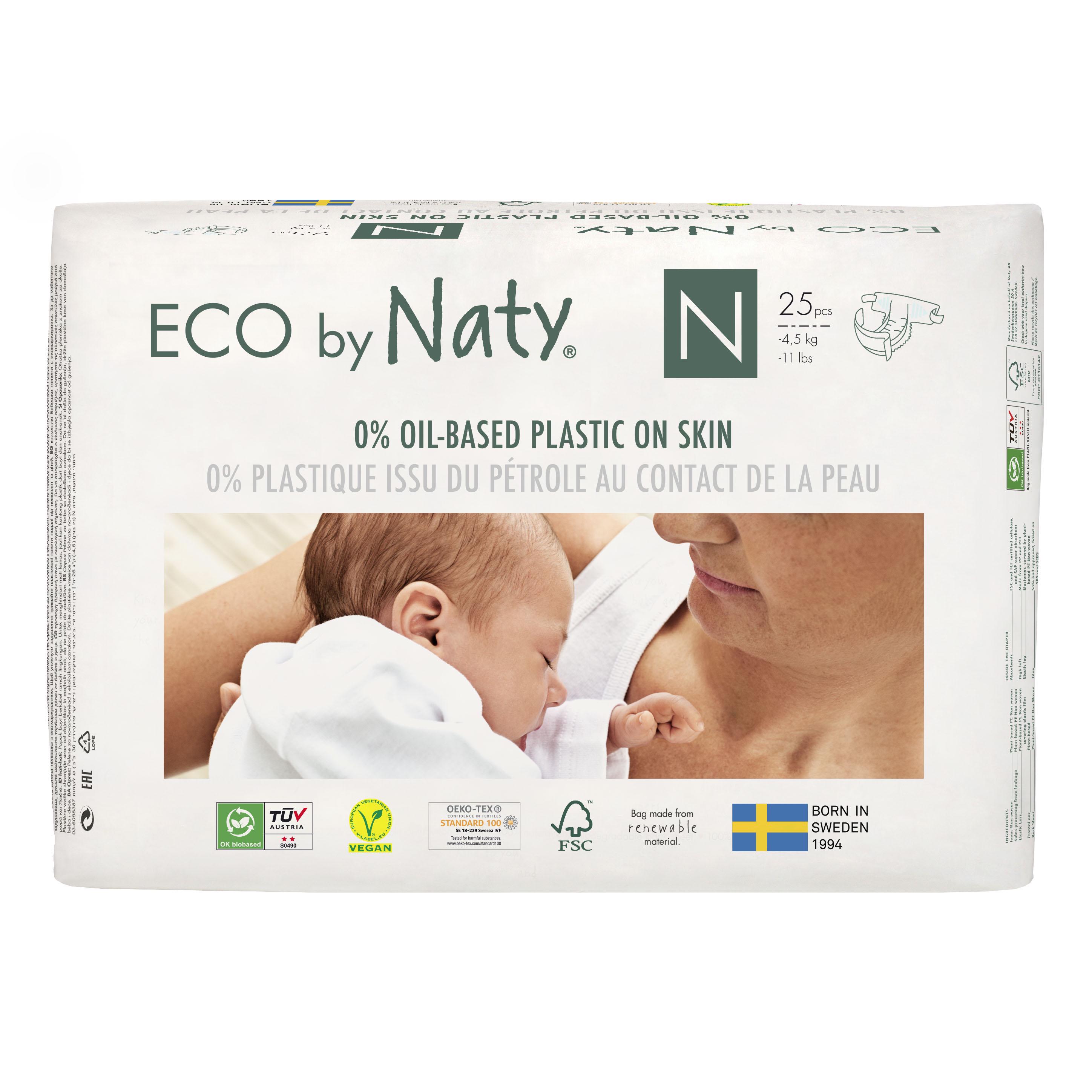 Підгузки органічні Eco by Naty 0 до 45 кг 25 шт.