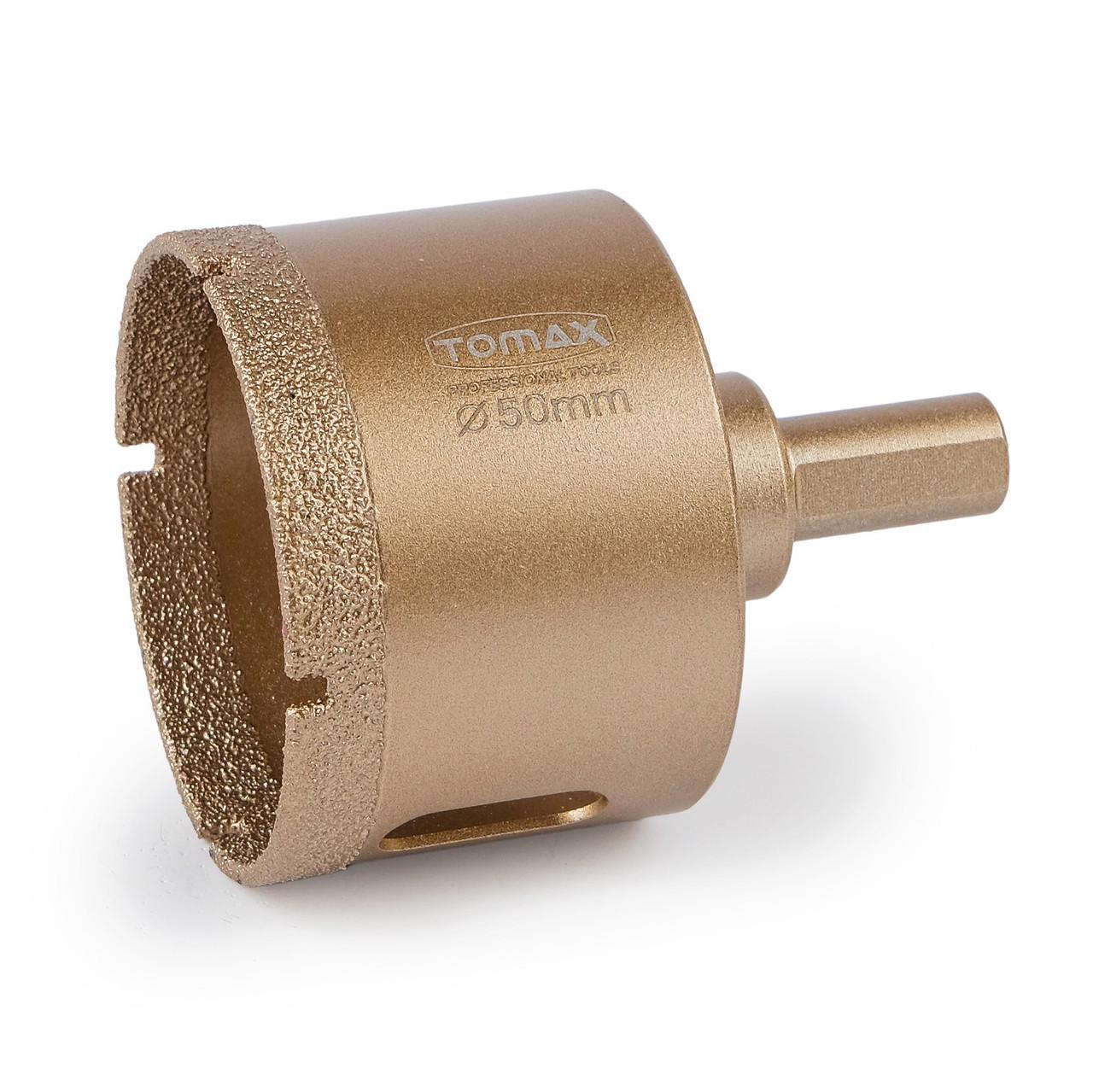 Коронка для плитки/керамогранита TOMAX 50 мм алмазная (1465335395) - фото 1