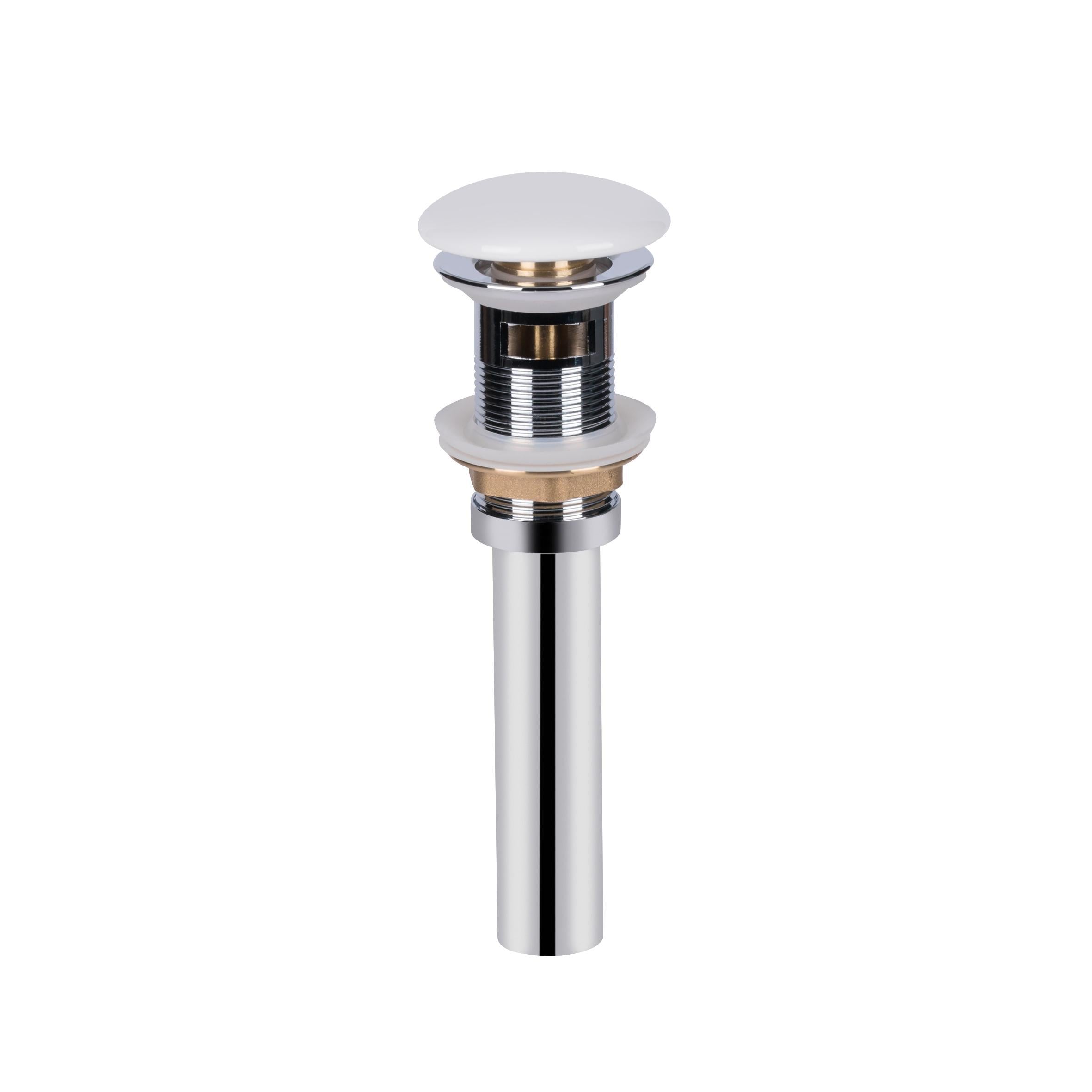 Клапан донный для раковины Qtap PU02O с переливом 70х70х227,5 мм White