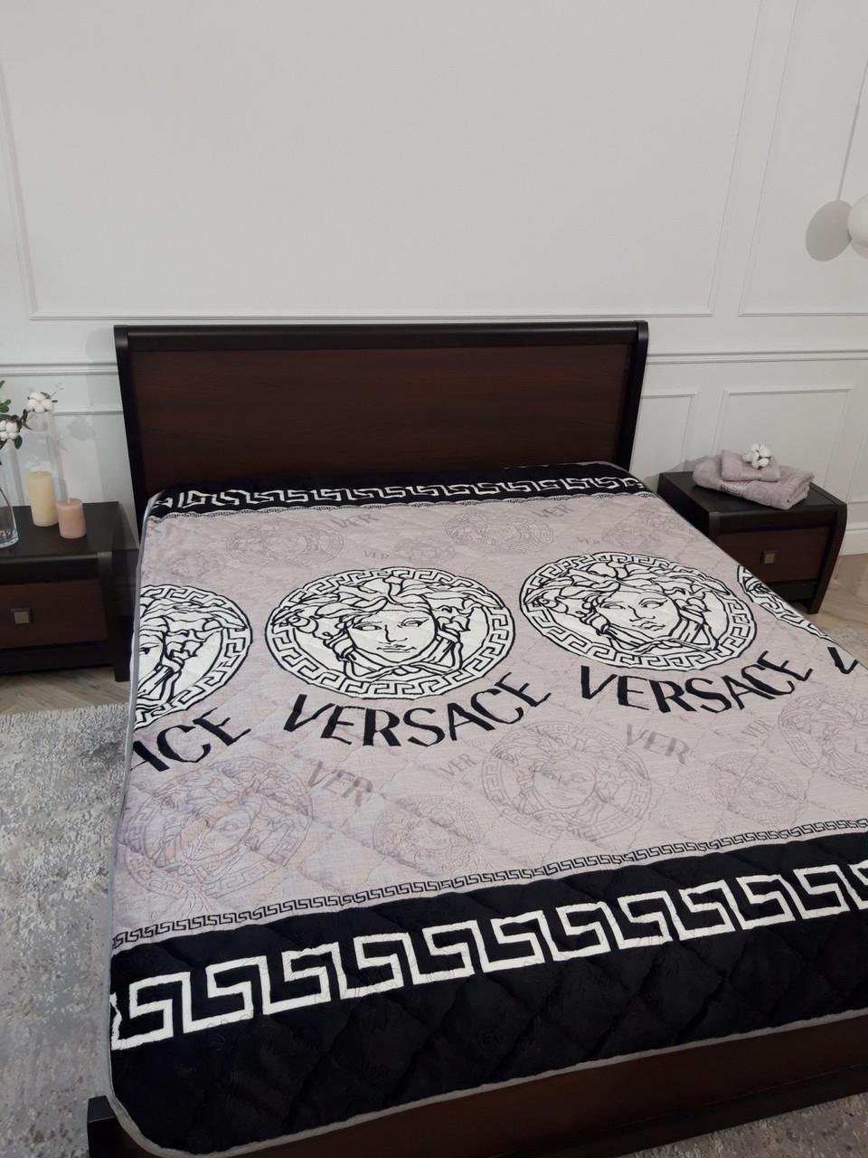 Покрывало евро велюровое Versace (32365)