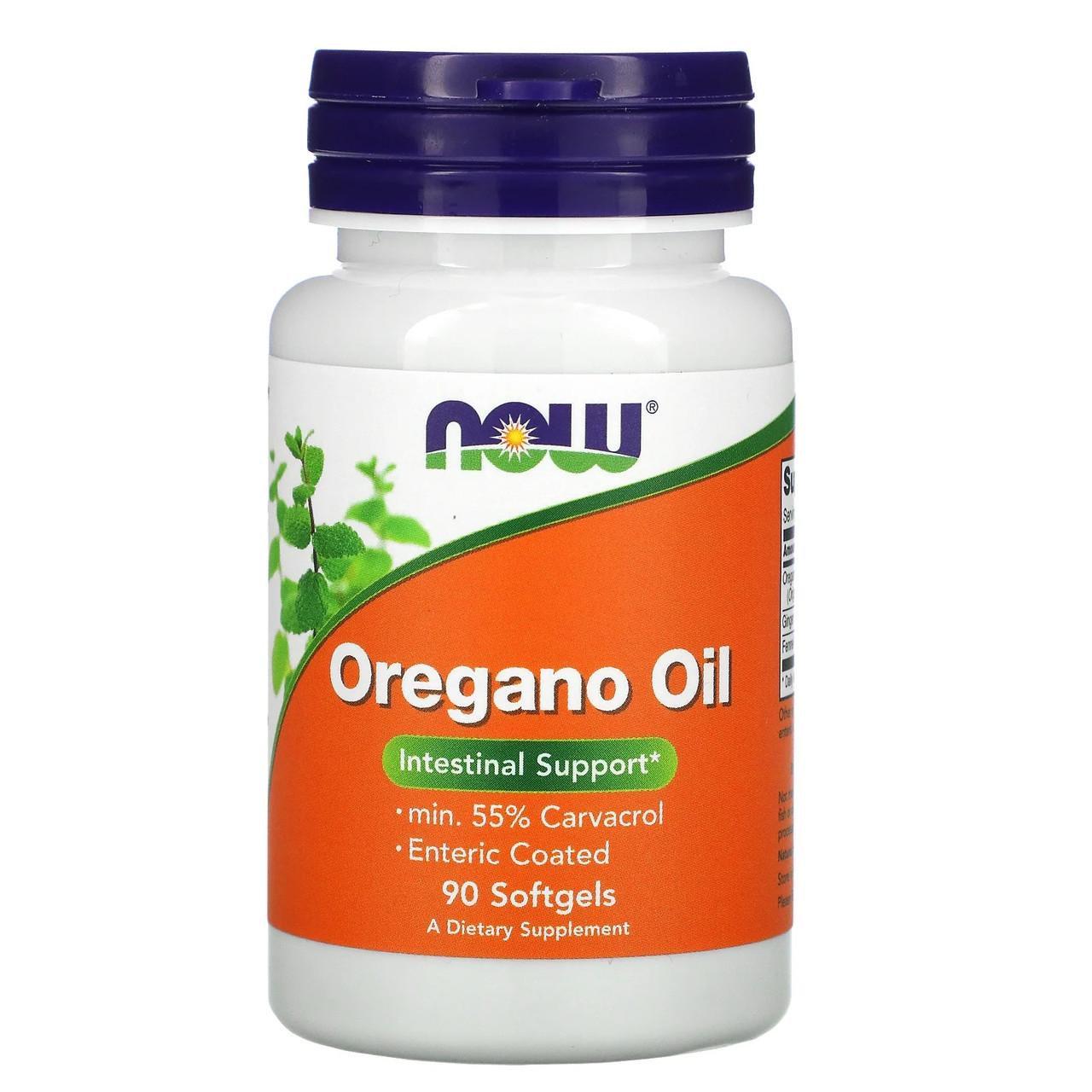 Масло орегано Now Foods Oregano Oil для поддержки здоровья кишечника 90 капс.