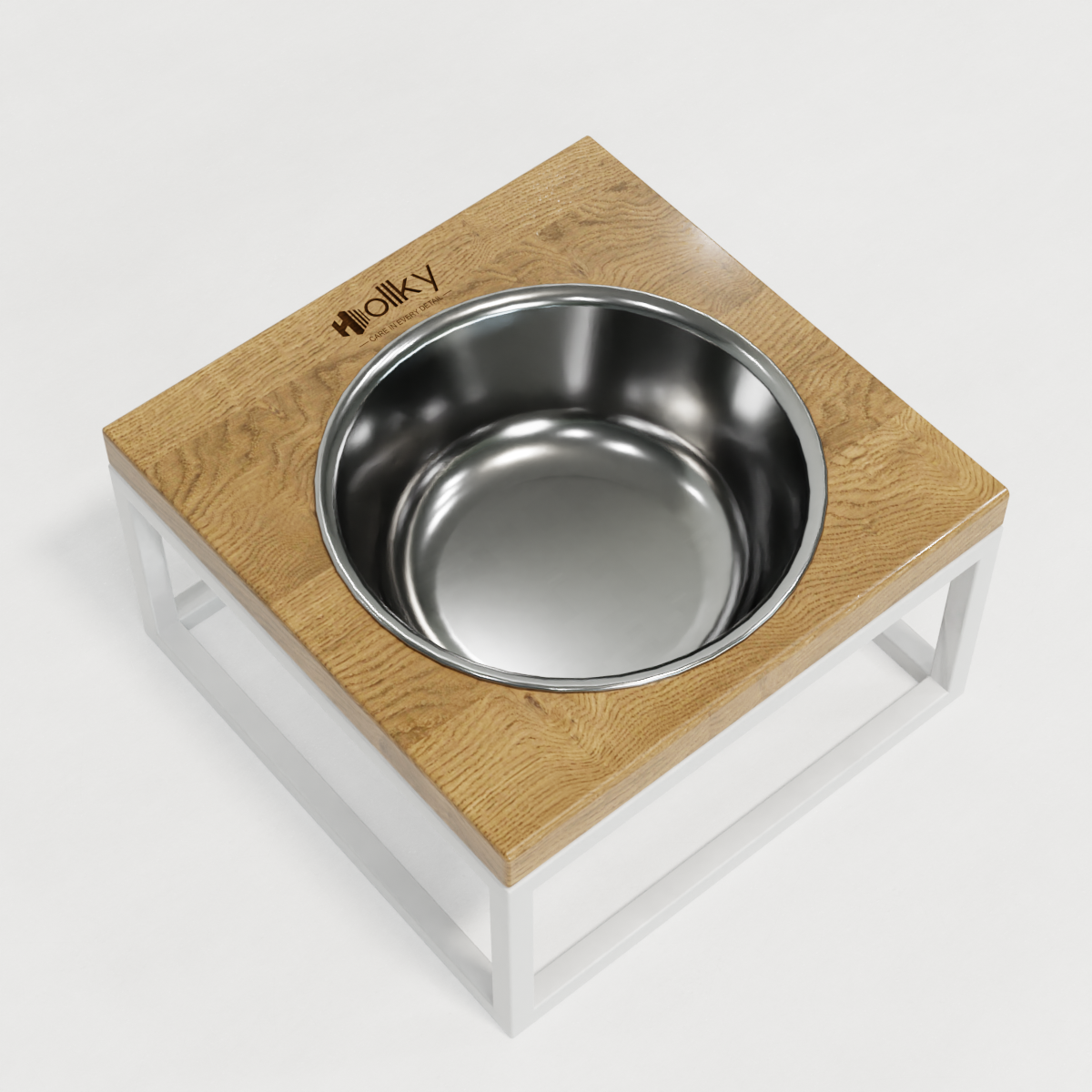 Миска на подставке для кошек и средних собак Hollky Base Solo M 0,8 л (M-212110-WHNT) - фото 6 Миска на подставке для кошек и средних собак Hollky Base Solo M 0,8 л (M-212110-WHNT) - фото 6