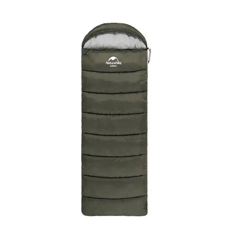 Спальный мешок Naturehike U150 туристический до -6 °C с капюшоном левый Темно-зеленый (OUR-U150GR-L)