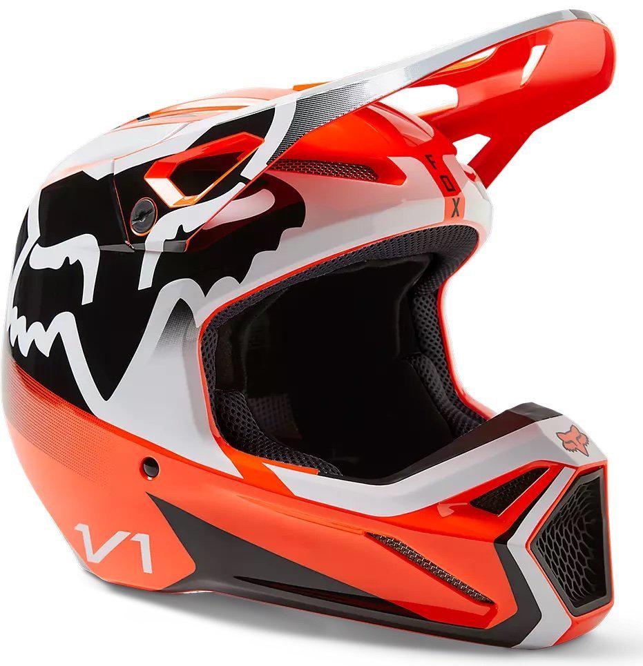 Мотошолом Fox V1 LEED HELMET L Flo Orange (25282)