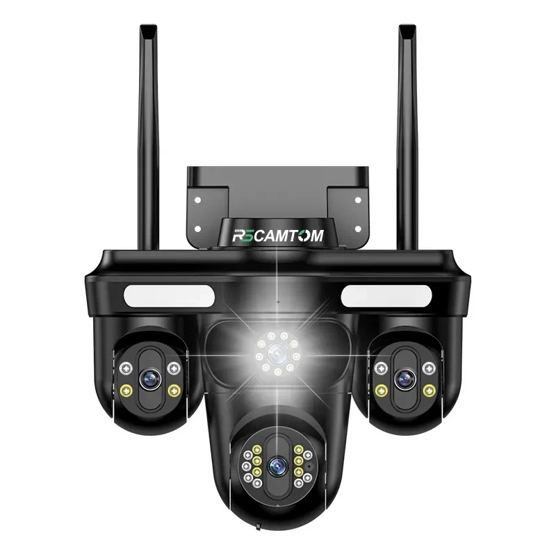 Камера внешняя 15 MP IP Overscam три объектива 6K автоматическая слежка WiFi ICSEE