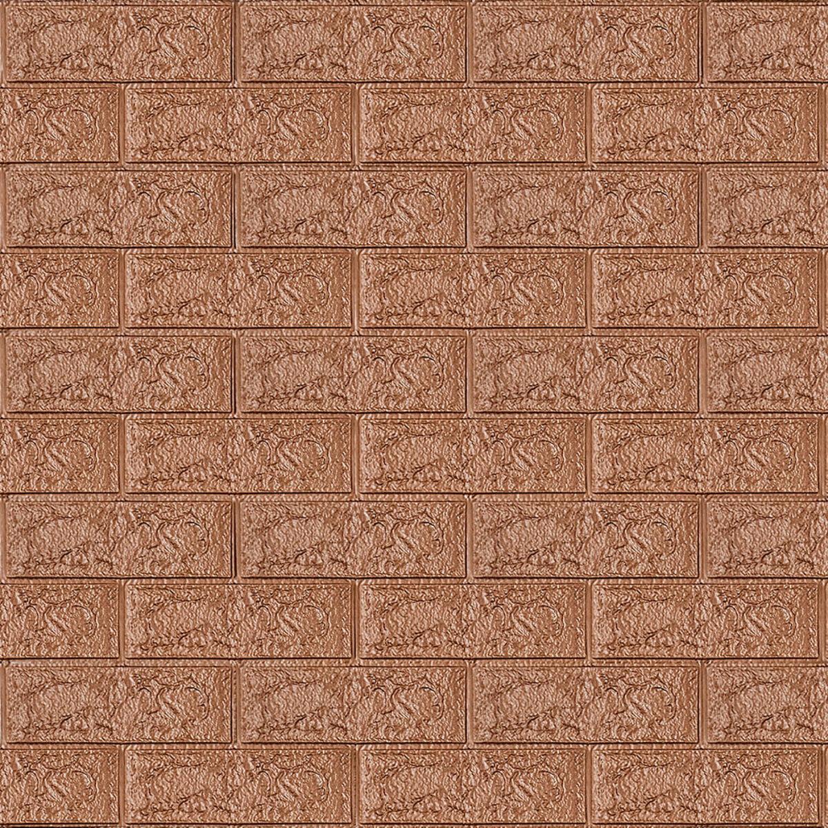 3D-панель самоклеюча під цеглу 77x70 см x 3 мм Коричневий - фото 1 3D-панель самоклеюча під цеглу 77x70 см x 3 мм Коричневий - фото 1