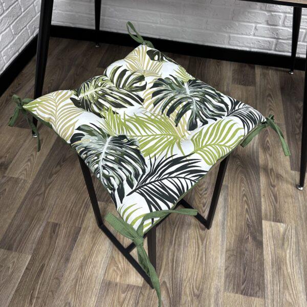 Сидушка Tropical leaves Comfort Home на стул/кресло/садовую мебель 40х40 см